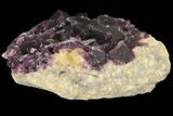 Dark Purple Cubic Fluorite and Quartz - China #94308-2